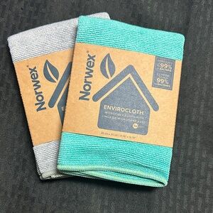 Norwex Teal and Gray EnviroCloth Duo